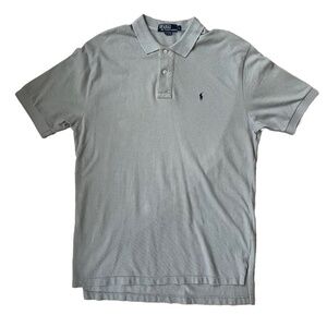 Polo Ralph Lauren Mens Large‎ Golf Polo Shirt Gray Short Sleeve Collared Preppy